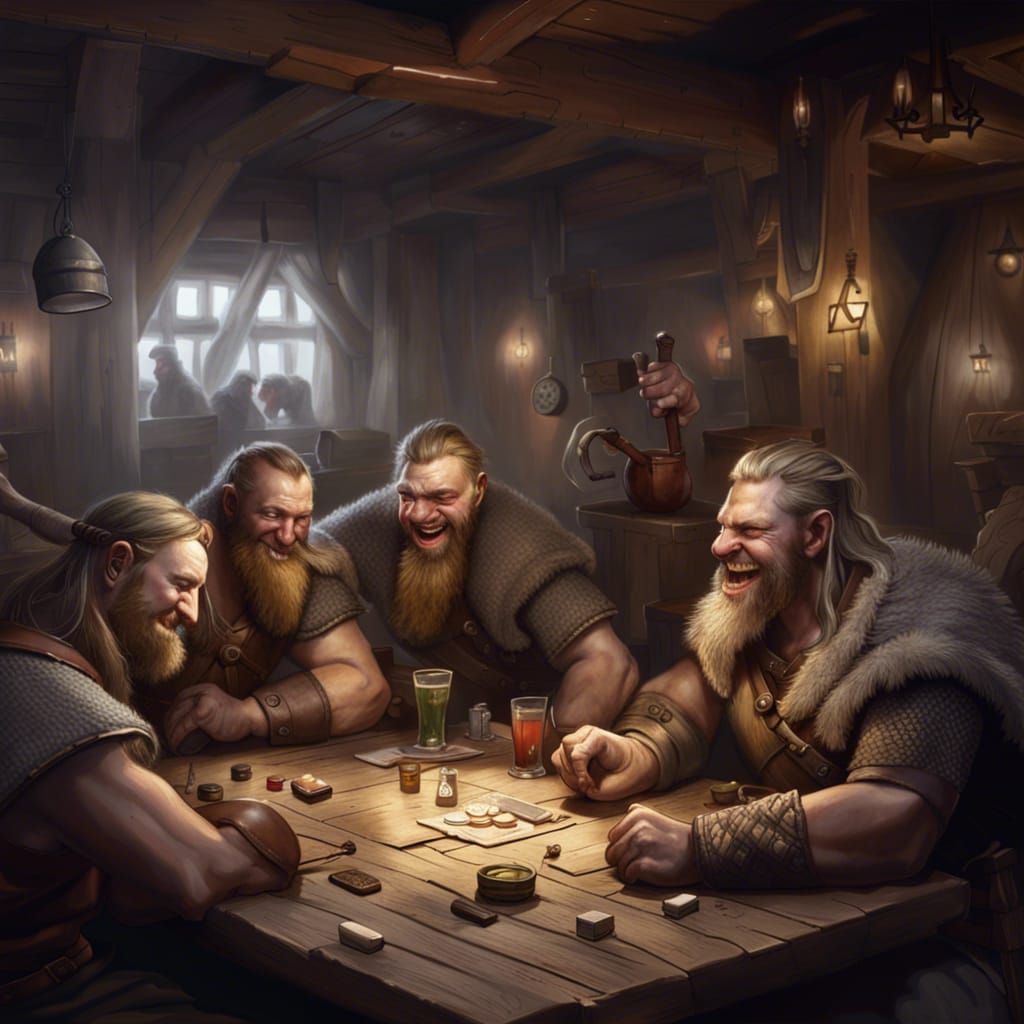 Vikings in a pub - AI Generated Artwork - NightCafe Creator