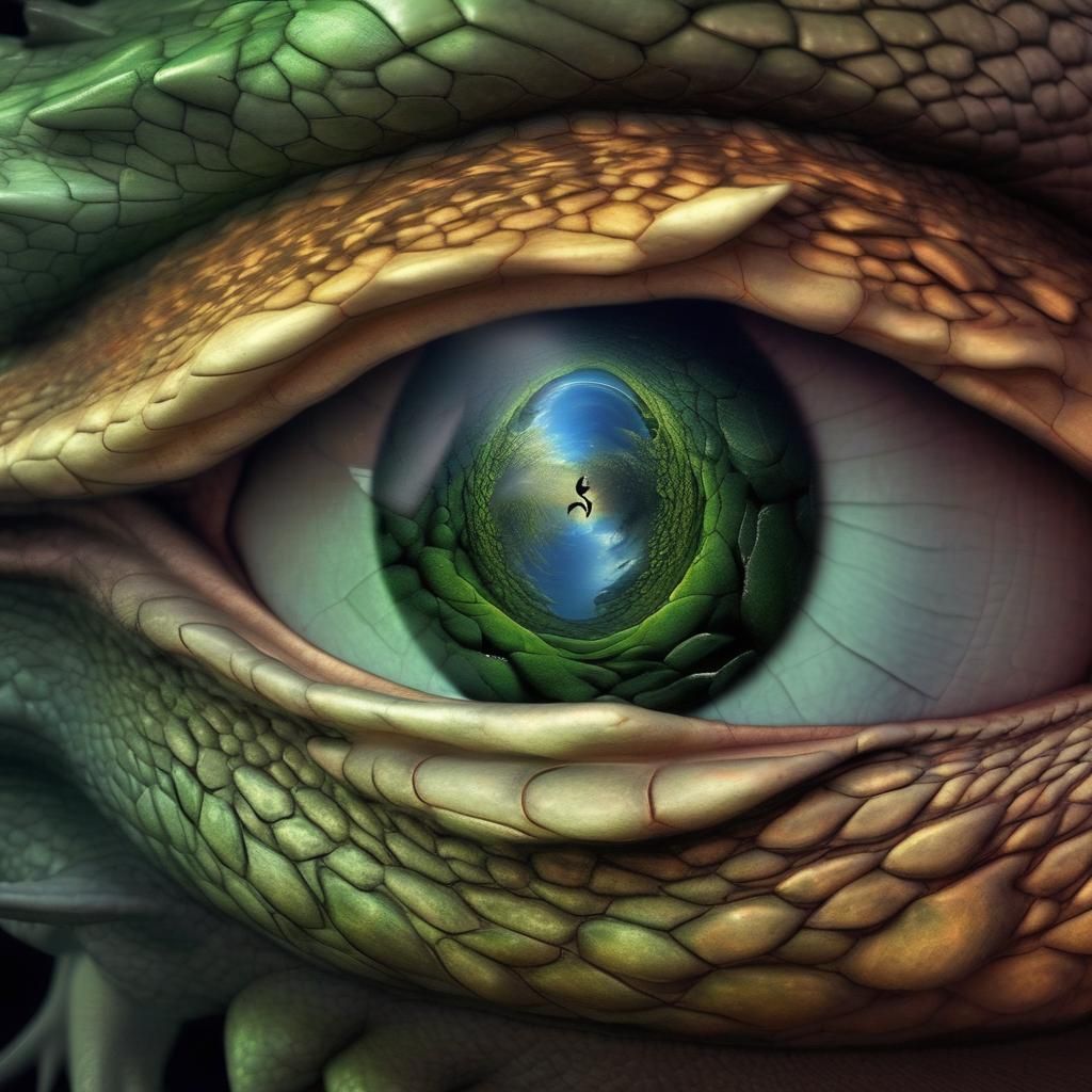 Another world within a dragons eye.