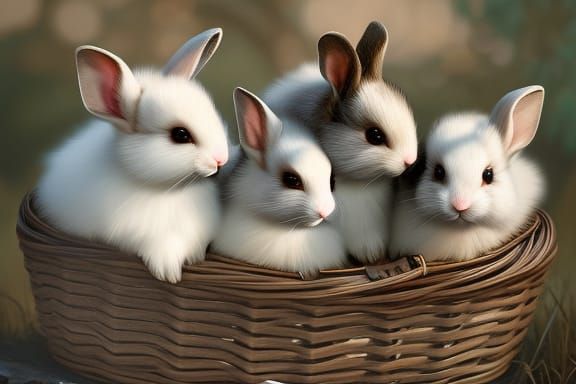 Cute baby bunnies  by @TanYG