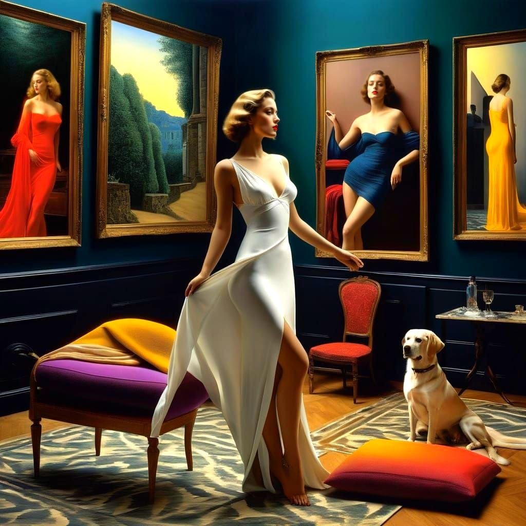 Surrealistic Masterpiece of Captivating Female Figures in Vi...