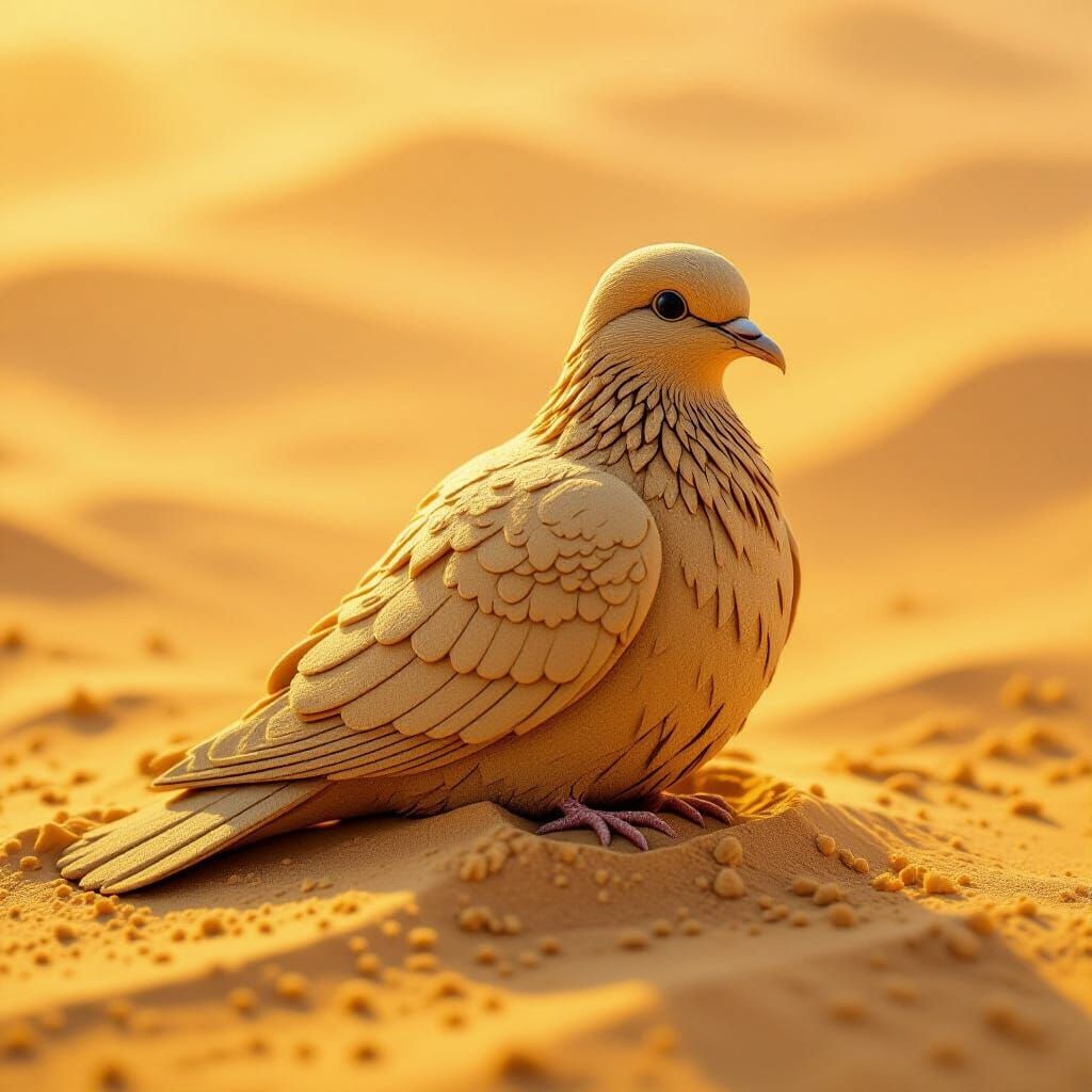 Sand Dove in Golden Light, Loish Style