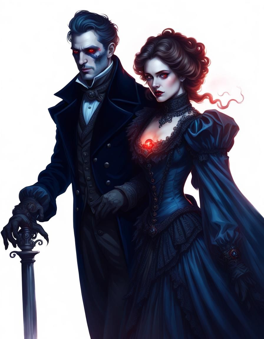 Dracula and Lucy Westenra - AI Generated Artwork - NightCafe Creator