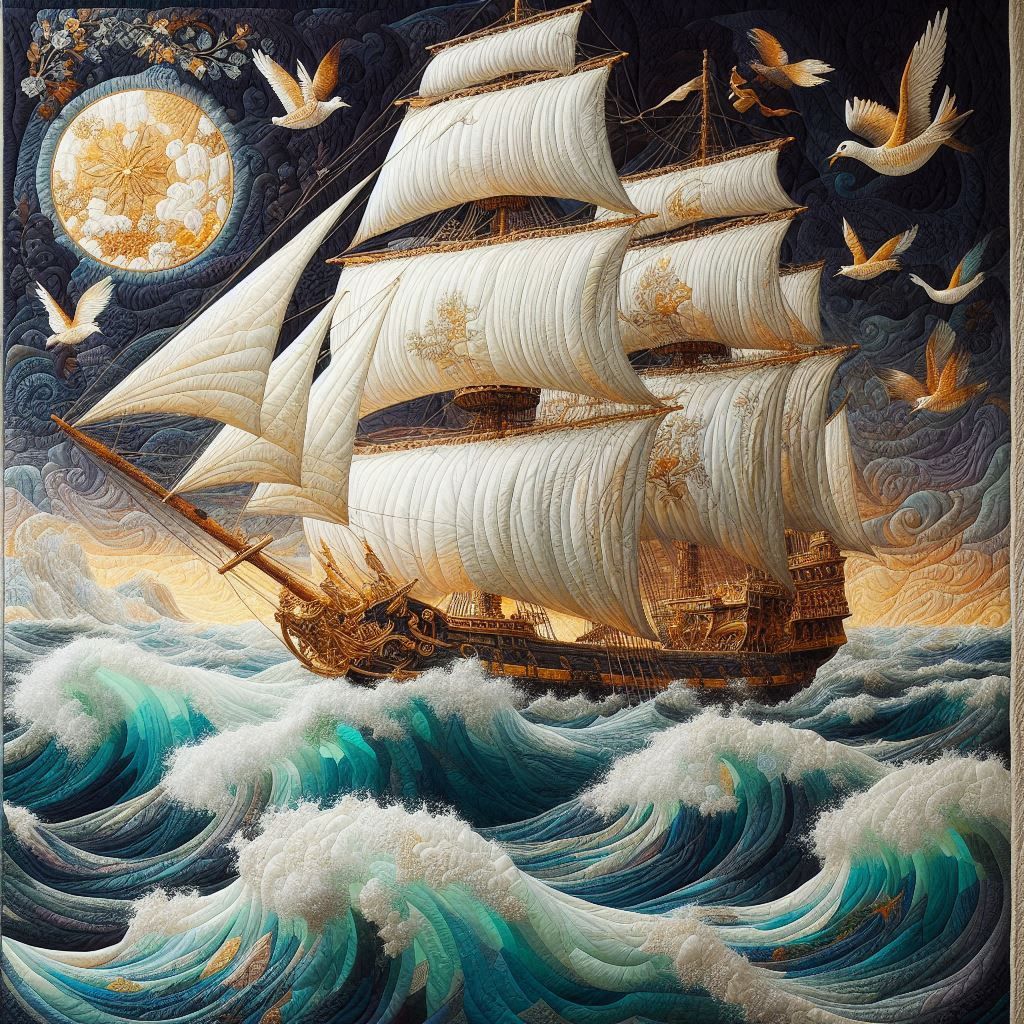 Quilted Sailing Ship I