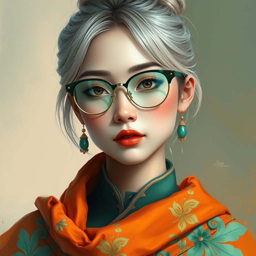 orange and green
