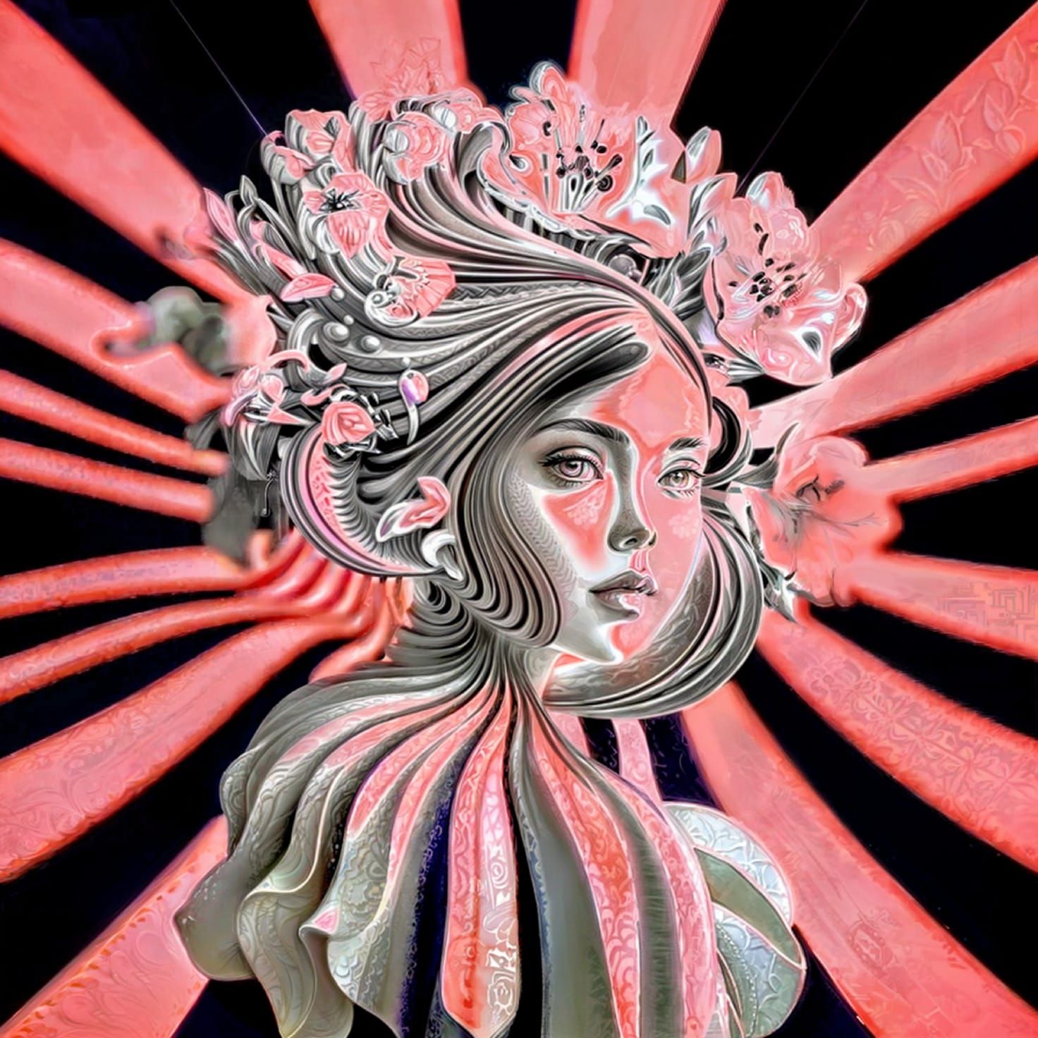 Black and White Shines with Pink