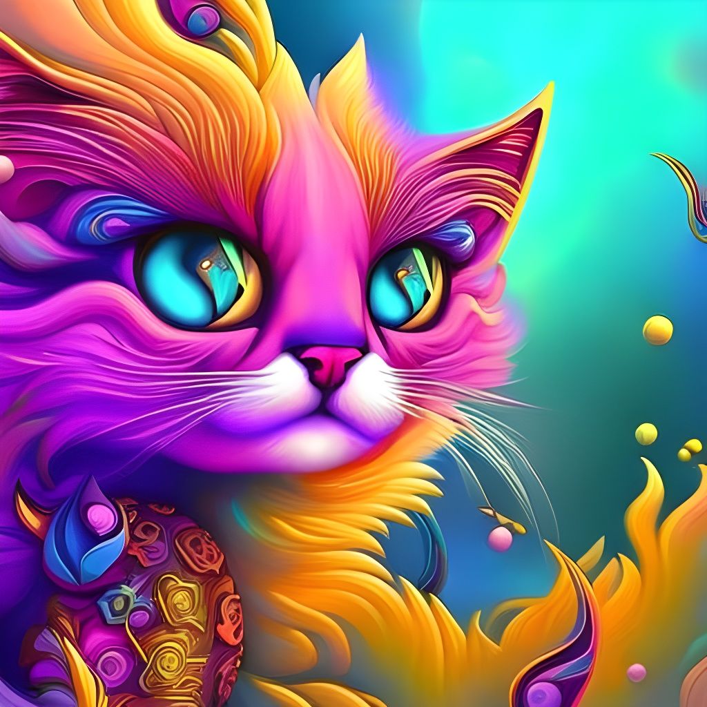 Abstract kitty AI Generated Artwork NightCafe Creator