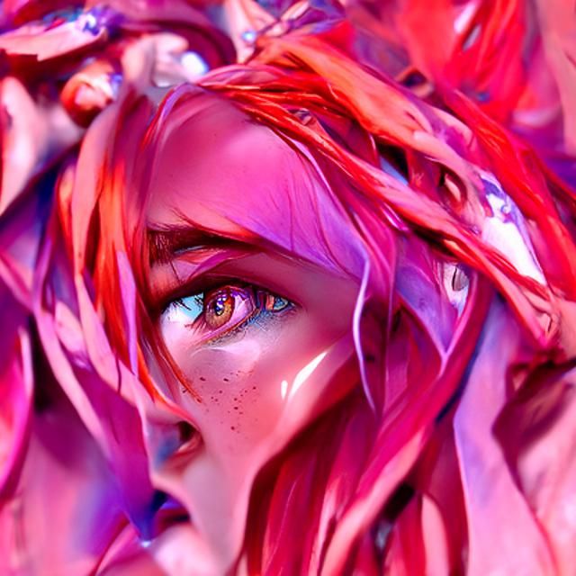 Kaleidoscopic Pink and Purple Eye