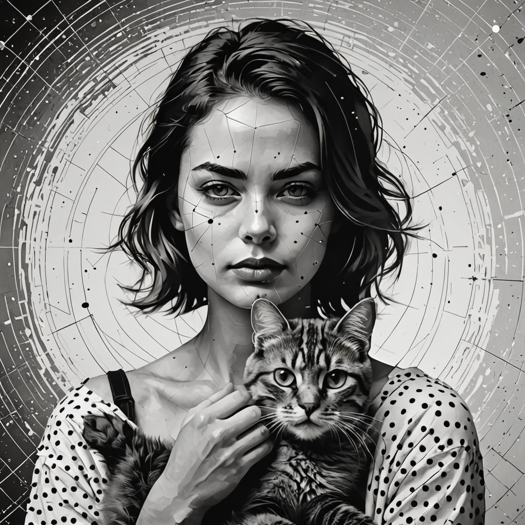 A captivating minimalist masterpiece of a portrait of a uniq...