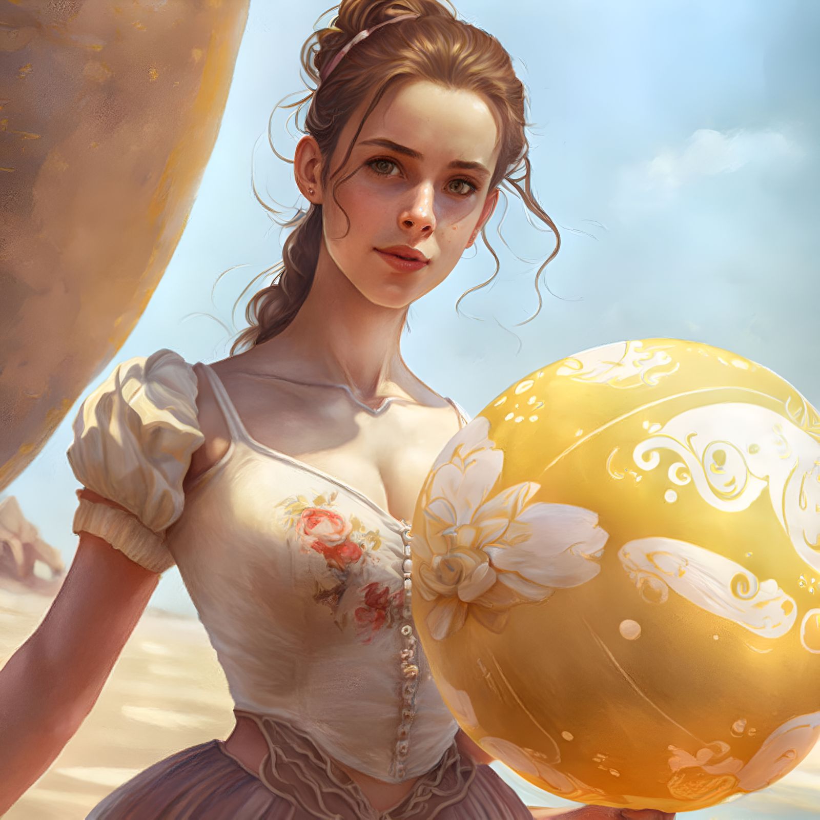 Midjourney v4 Princess Sports: Beachbelle