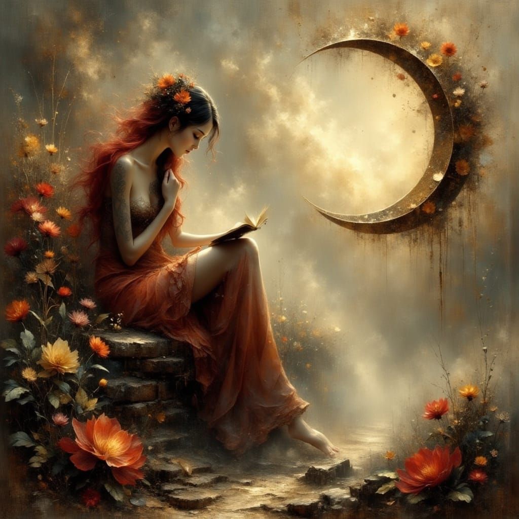 Reading By Moonlight   by @LadyFred