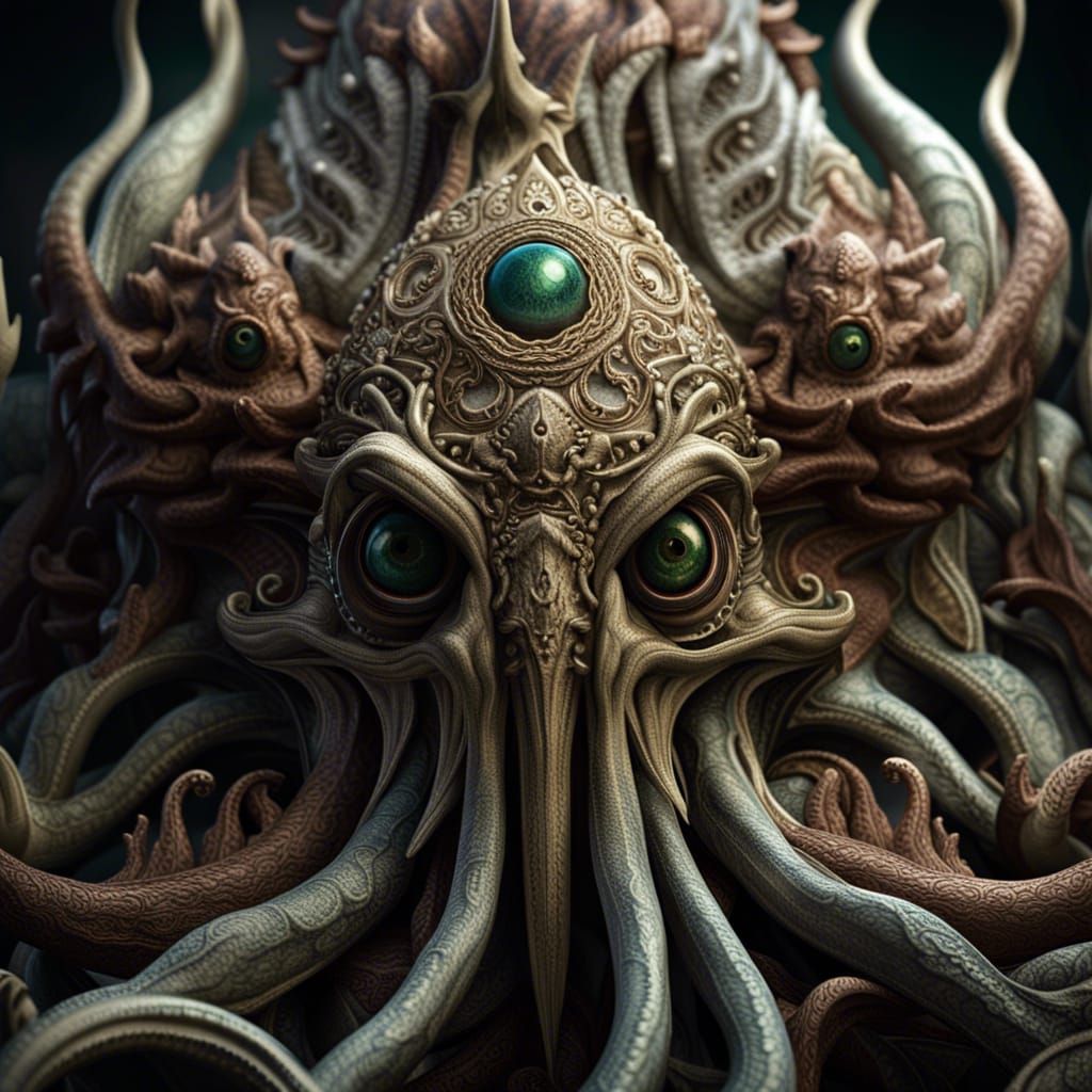 intricately detailed crown of Cthulhu - AI Generated Artwork ...