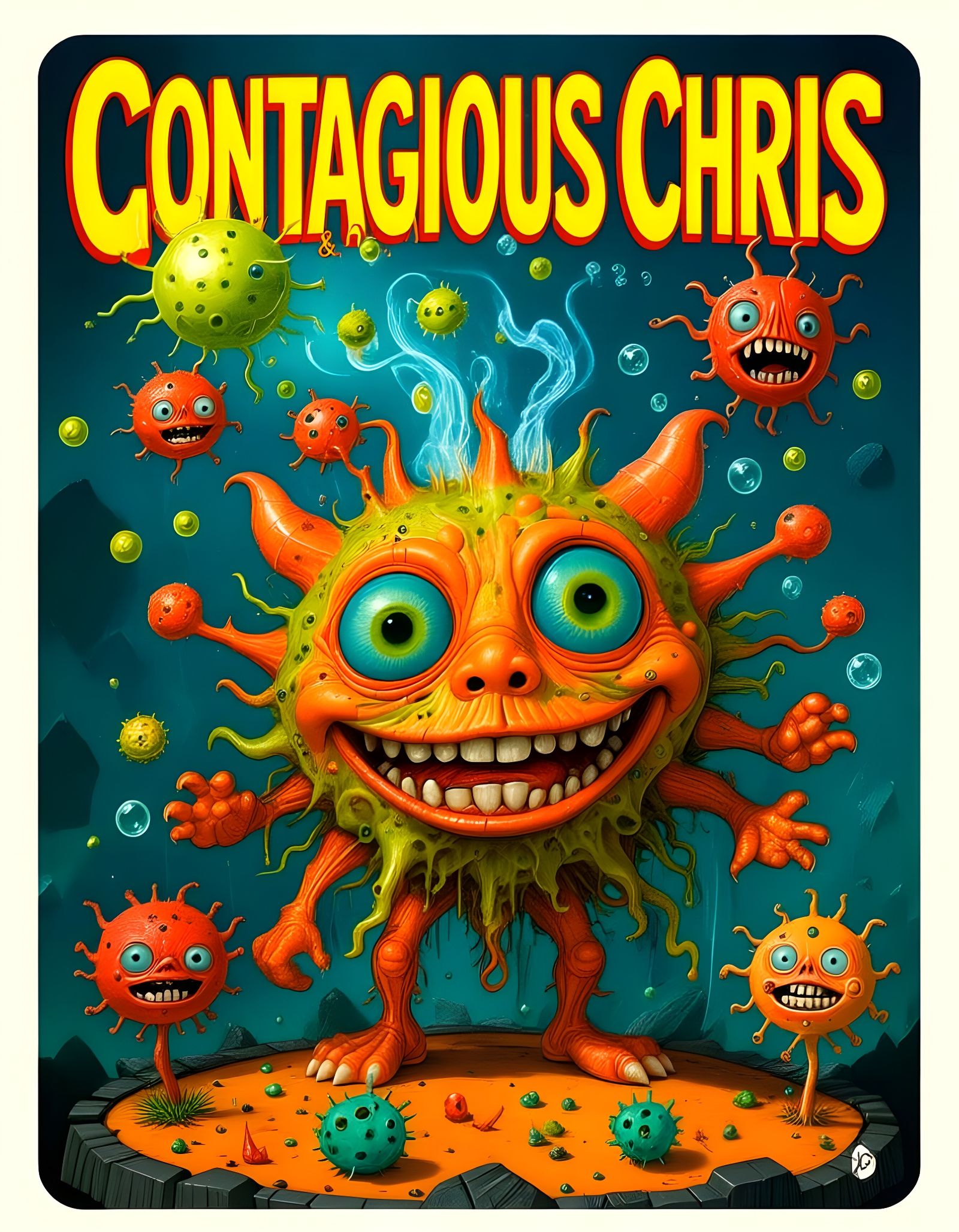 "Contagious Chris" ~ Garbage Pale Kid trading card 1986  by @lawrencelot