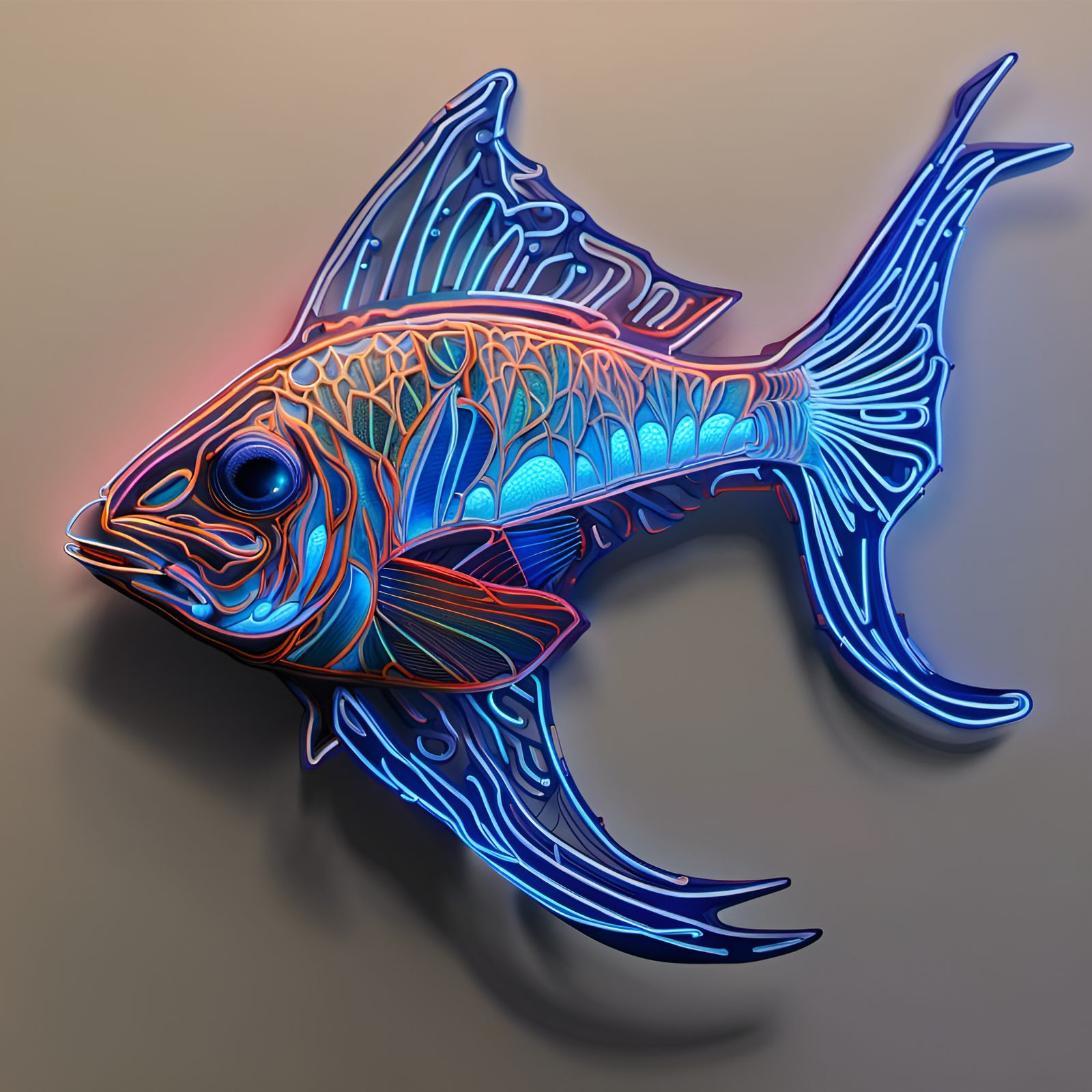 Electric Eddy The Tetra Neon fish - AI Generated Artwork - NightCafe Creator
