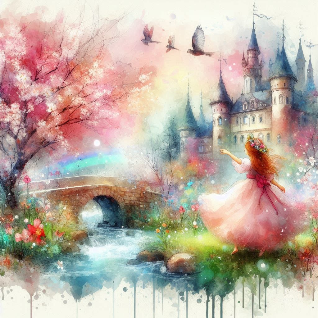 double exposure beautiful fantasy DALL-E 3 portrait landscape..