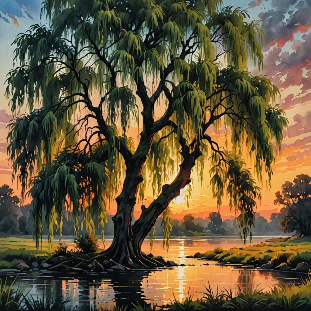 A Beautiful Willow Tree  by @Artless