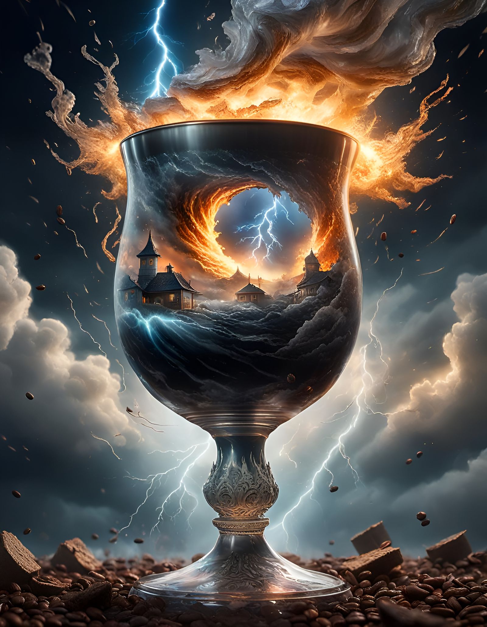 **"A storm in a coffee cup: where lightning meets caffeine."** ☕⚡  by @Anna