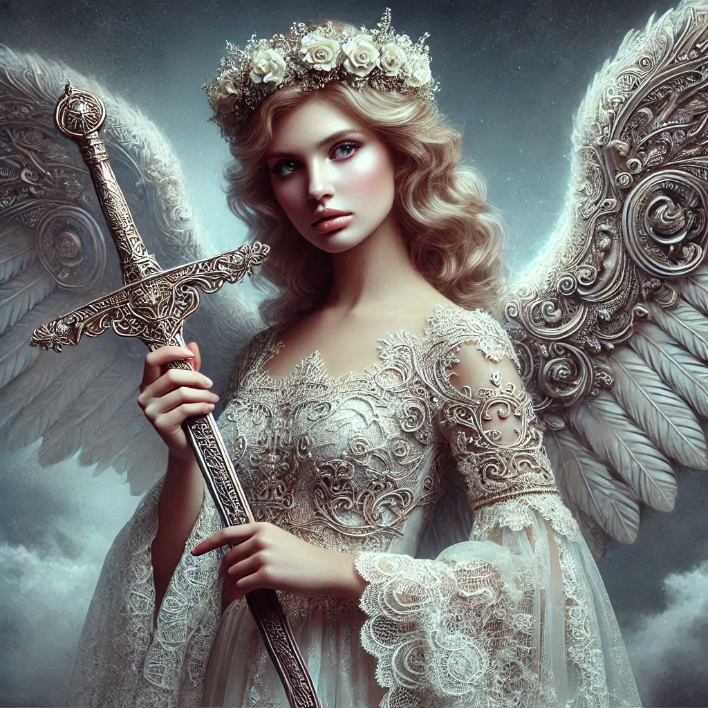 angel holding a sword 2
