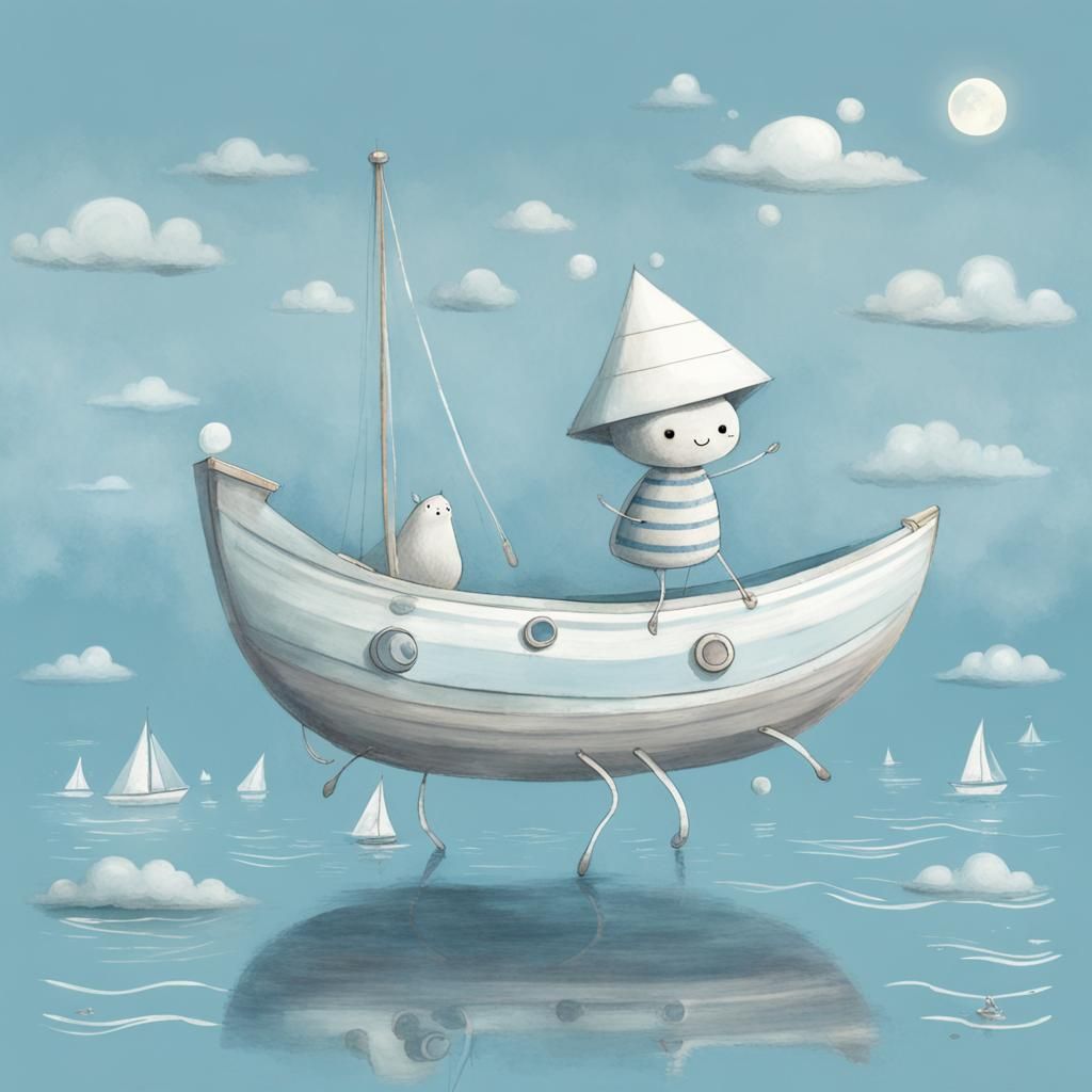 🎶 « Maman les petits bateaux qui vont sur l’eau ont-ils des jambes ? » 🎶  by @Raphaelle