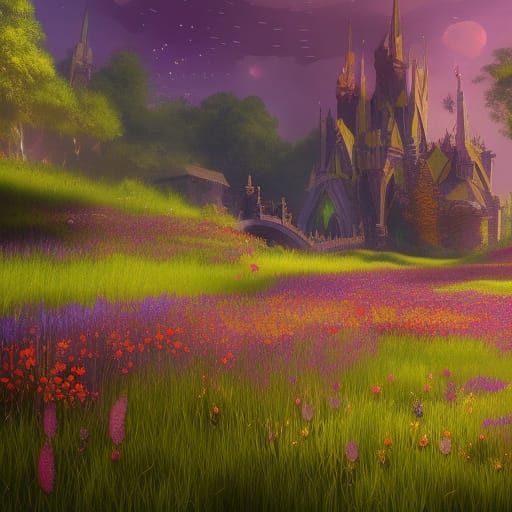 Beautiful flower meadow