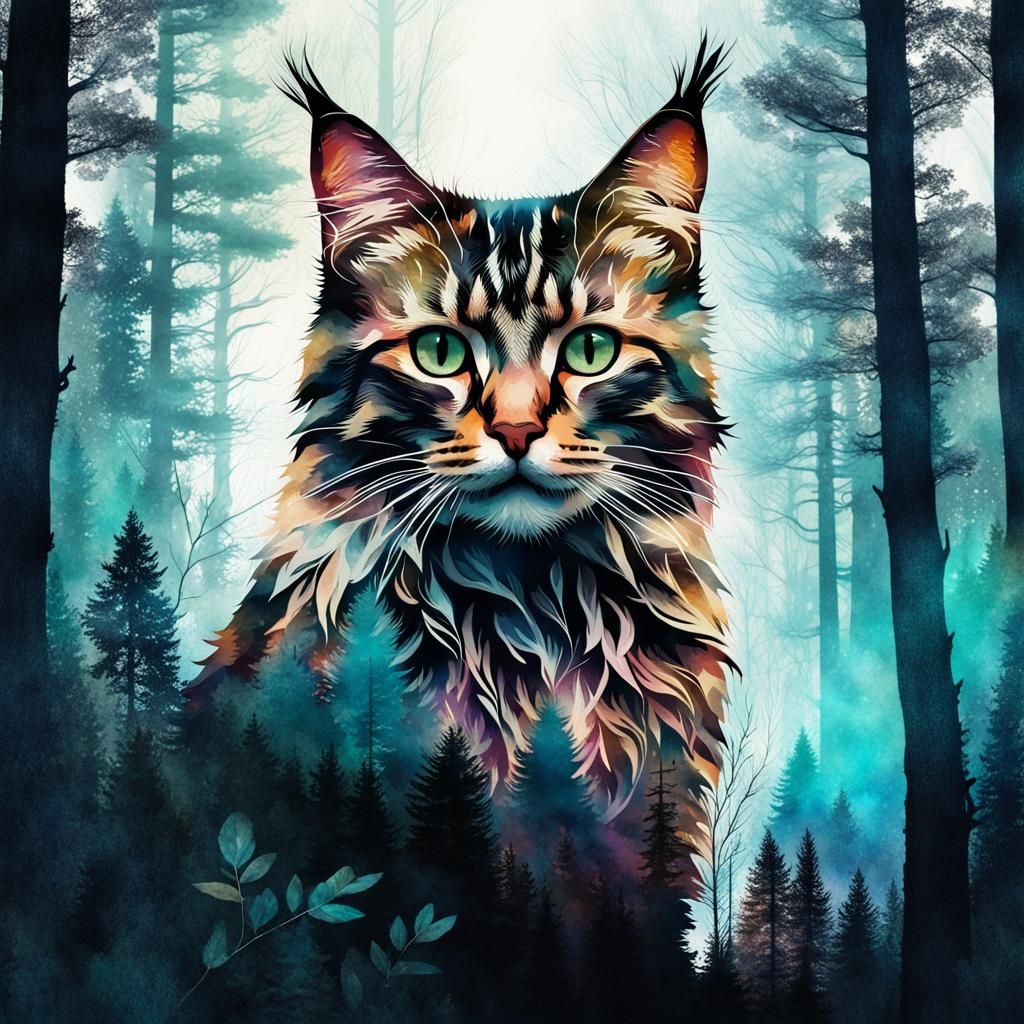 Forest Cat  by @Reanne
