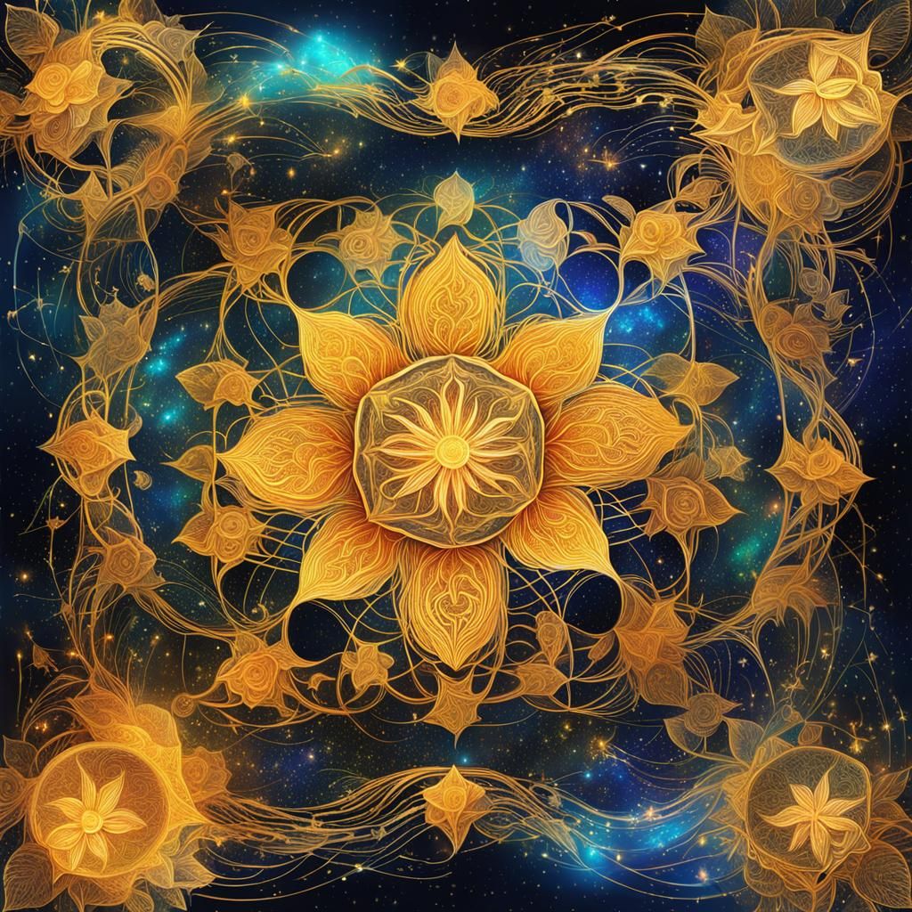 Golden flower paths