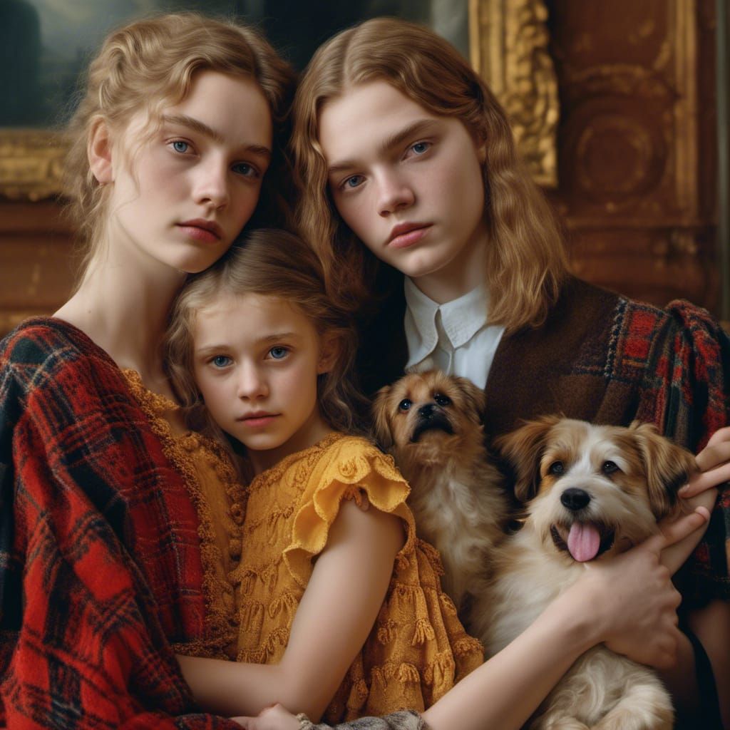 Sisters with 'Dogs'