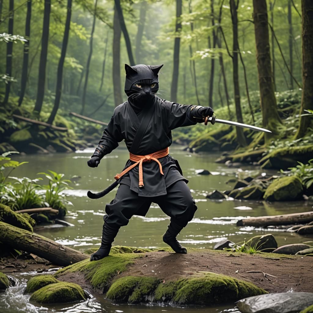a ninja cat