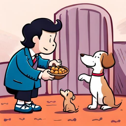A peculiar peanut pleases the prince's puppy.