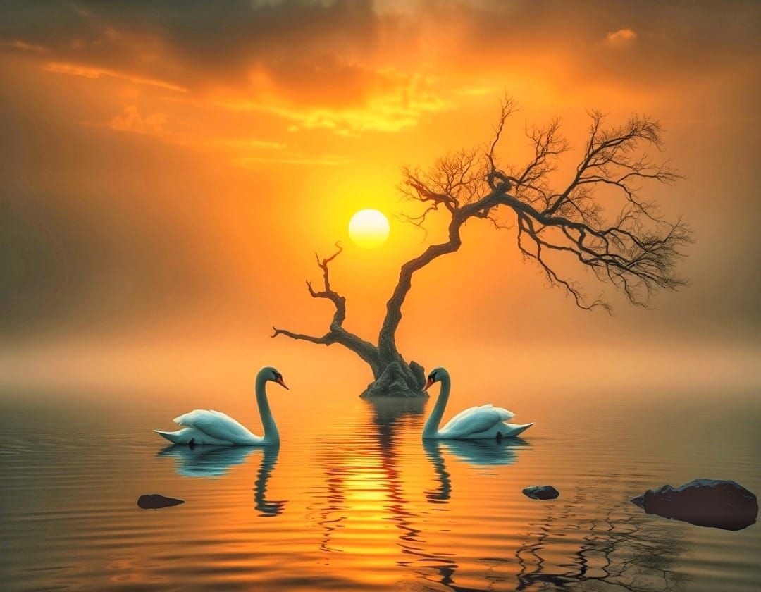 Gliding Swans