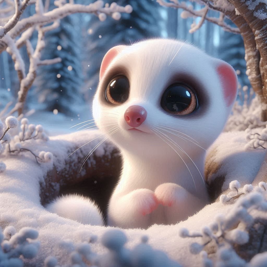 Daily Squeeee! 005: (11/14/24) Shy Snow Stoat