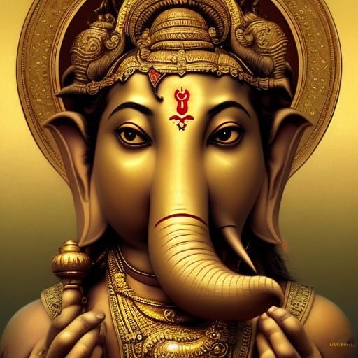 Lord Ganesha - AI Generated Artwork - NightCafe Creator