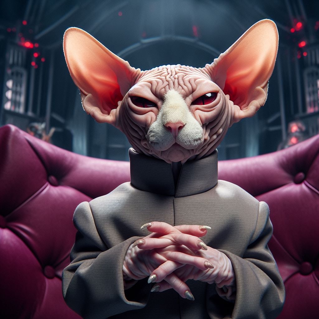 Mr. Bigglesworth as Dr. Evil