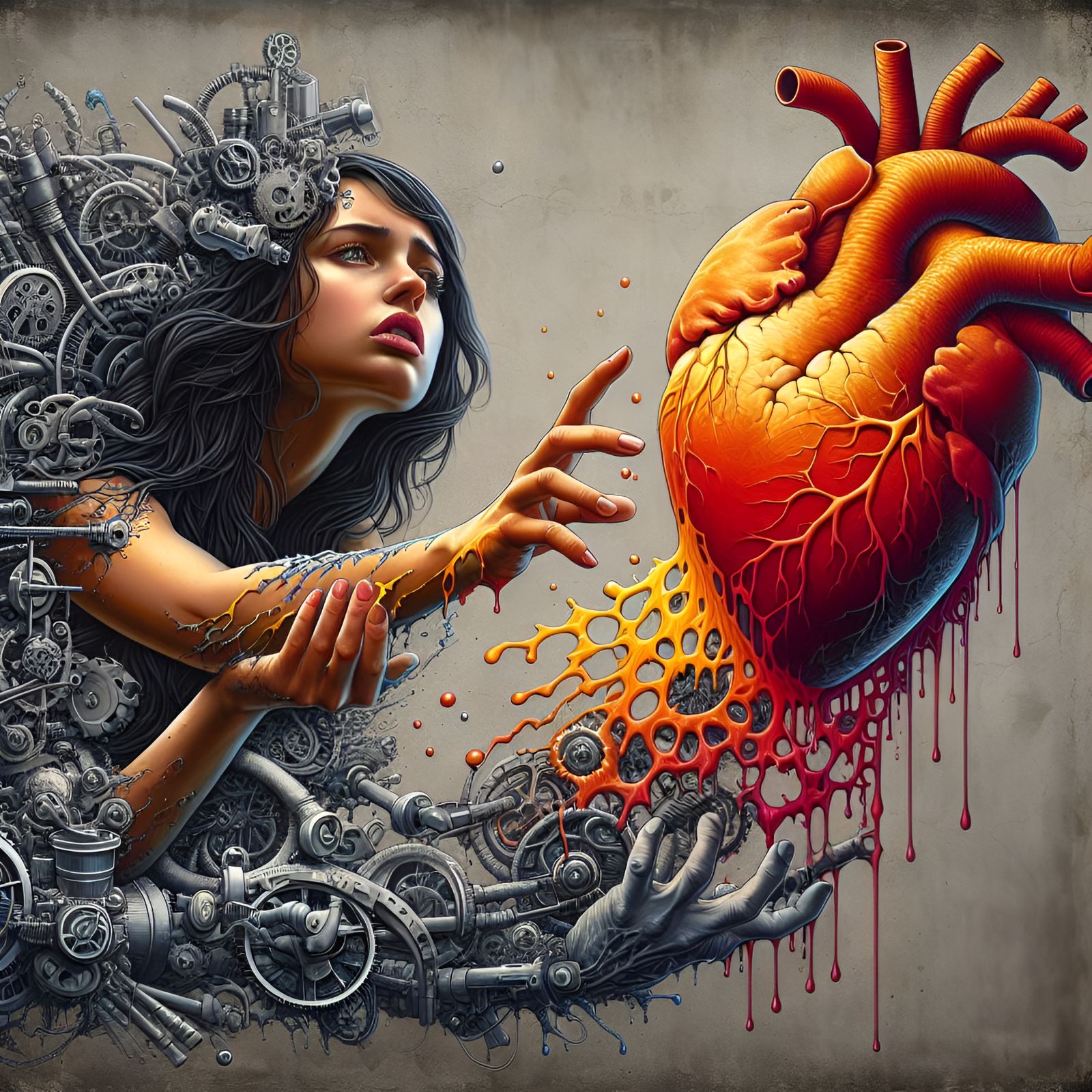 Heartbreak Street Art with Steampunk Engine