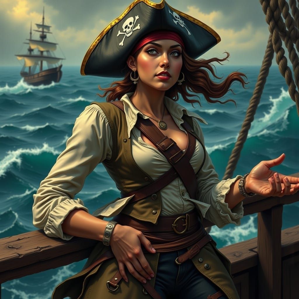  <lora:Pirate:1.0>"Female Pirate"