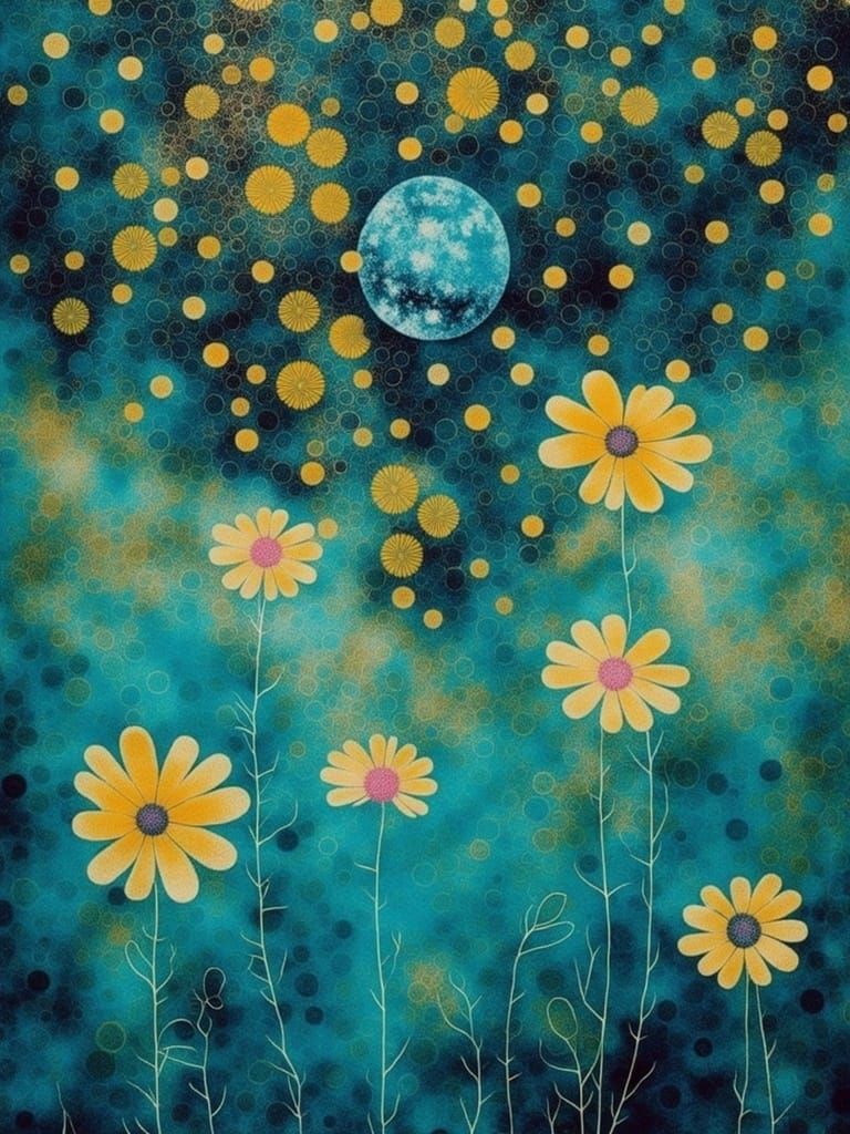 Midnight flowers 🌼✨