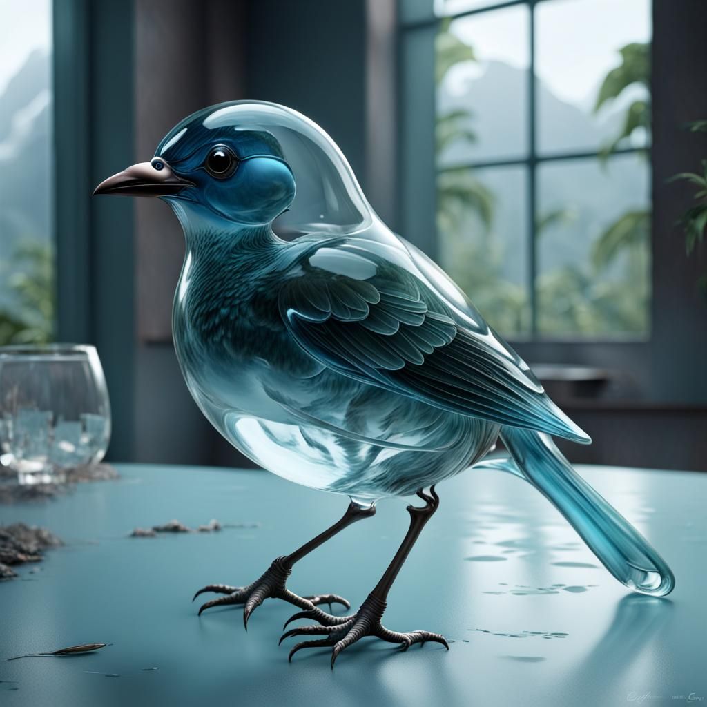 Glass bird  by @Angel