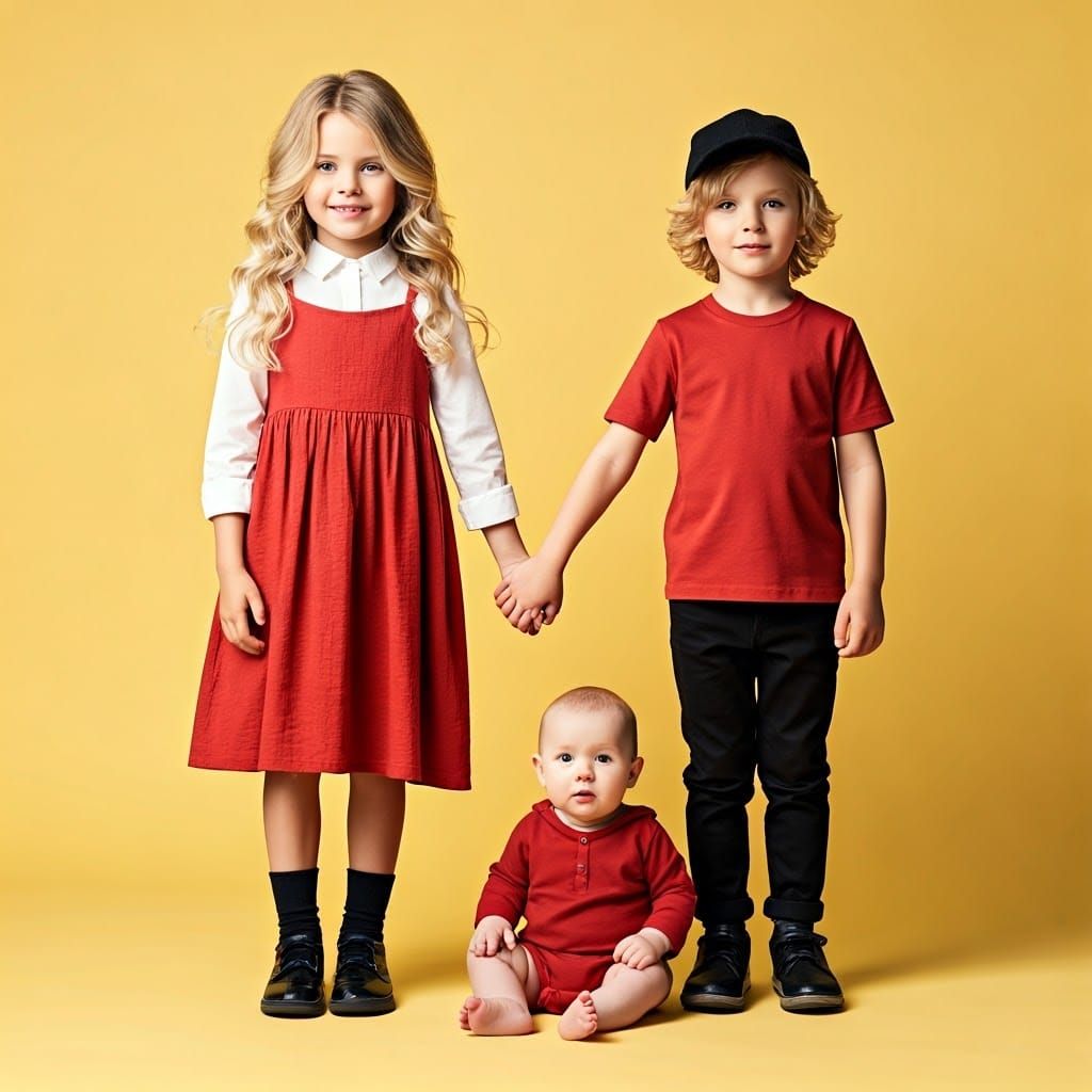 Joyful Twins in Vibrant Yellow