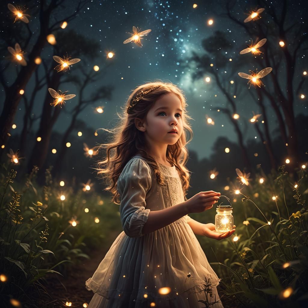 Catching Fireflies  by @Crystal