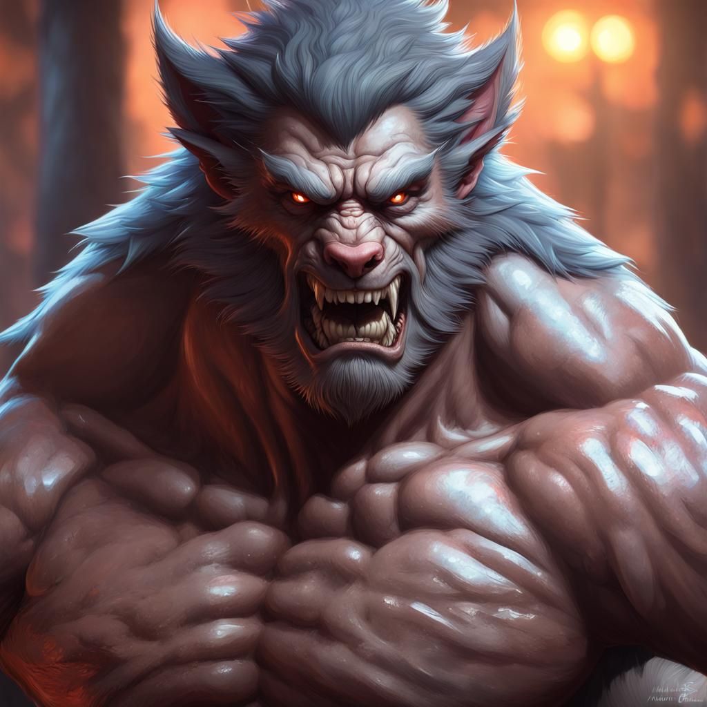 monster werewolf muscle man furry AI Generated Artwork NightCafe monster werewolf muscle man furry AI Generated Artwork NightCafe
