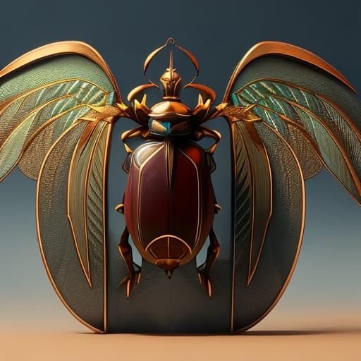 scarab beetle  by @Grumpy Ames