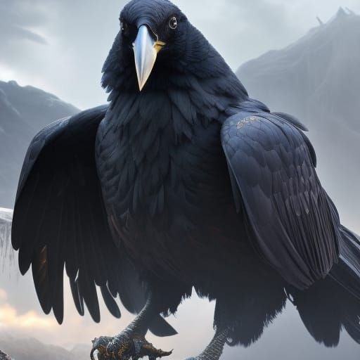 Giant Raven - AI Generated Artwork - NightCafe Creator