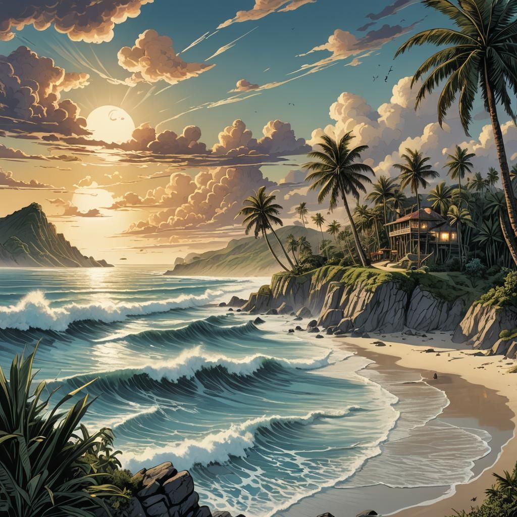 pacific island   by @Base the Bass