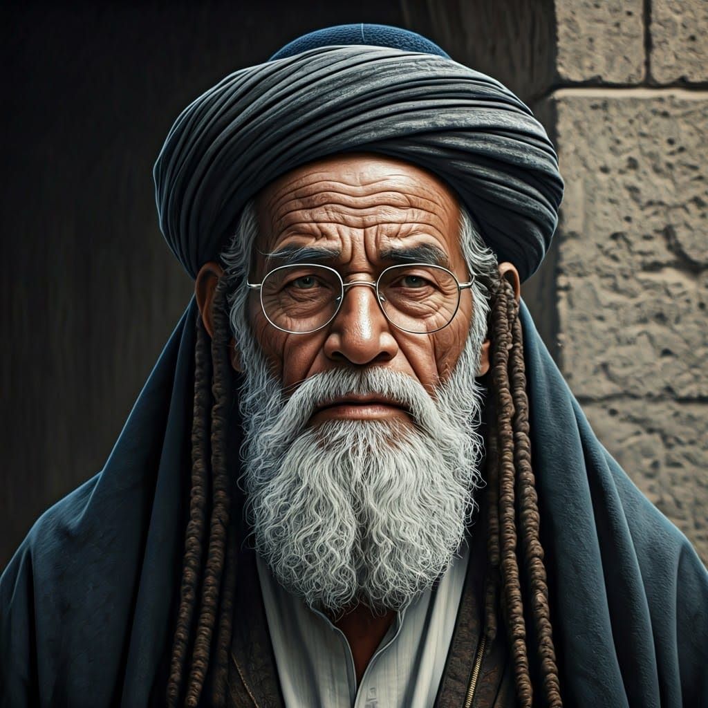 Yemenite Jewish Elder in Traditional Dress