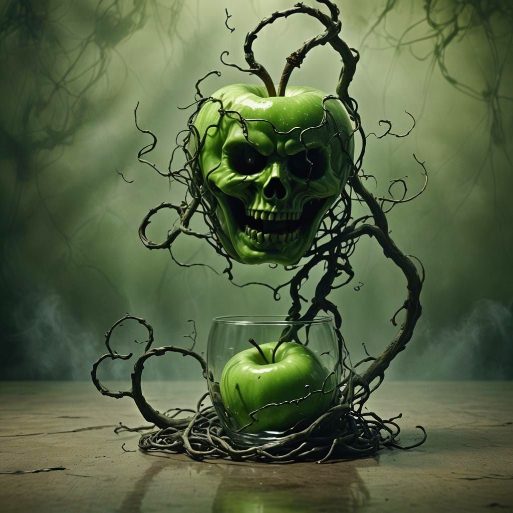 Cursed apple  by @BloodyCookie