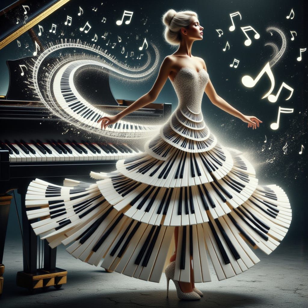 Key Board Dress  by @Debi 