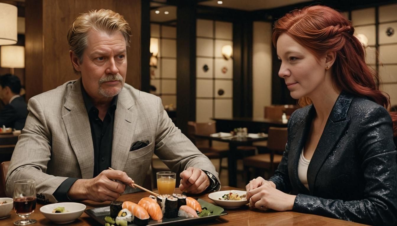 Myself and a friend enjoy a sushi dinner