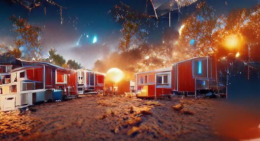 Trailer park in space