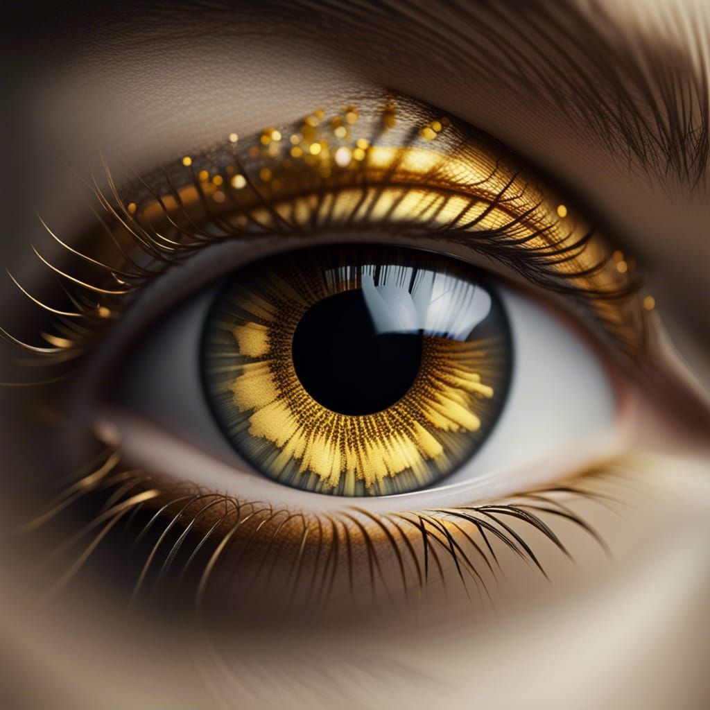 macro eye iris grey ,gold specs ,inside the iris eye a beaut...