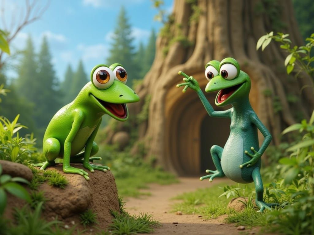 <lora:Neon:1.0> The Adventurous Pepe the frog