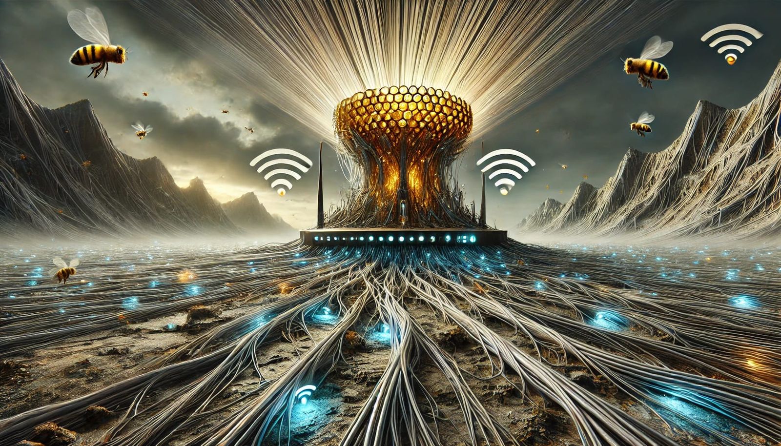 Beehive versus Router: Rooted in Fiber, Buzzing in Biology